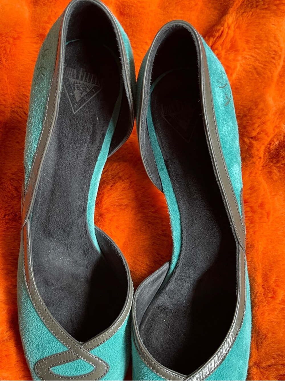 John Fluevog miracles cana turquoise shoes - Picture 9 of 14